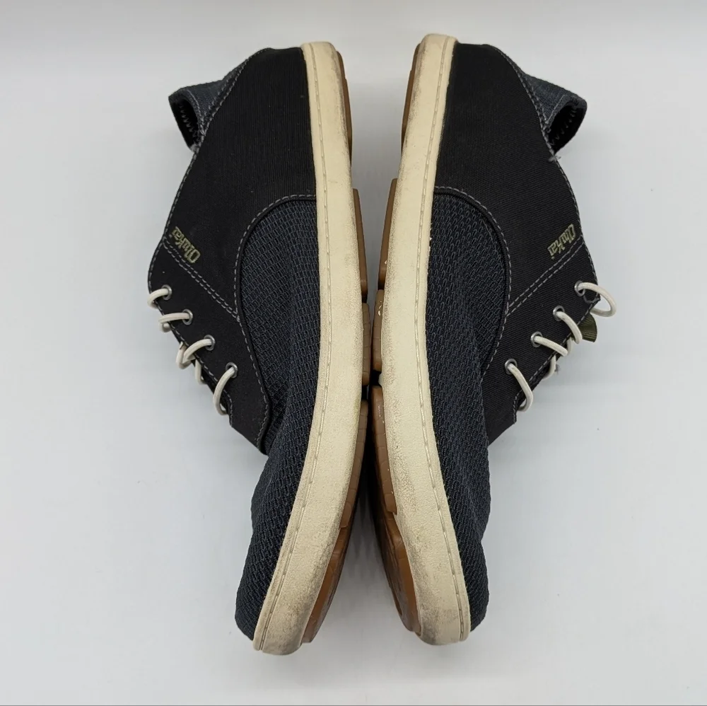 Olukai Nohea Moku Grey Mesh Boat Shoe 8